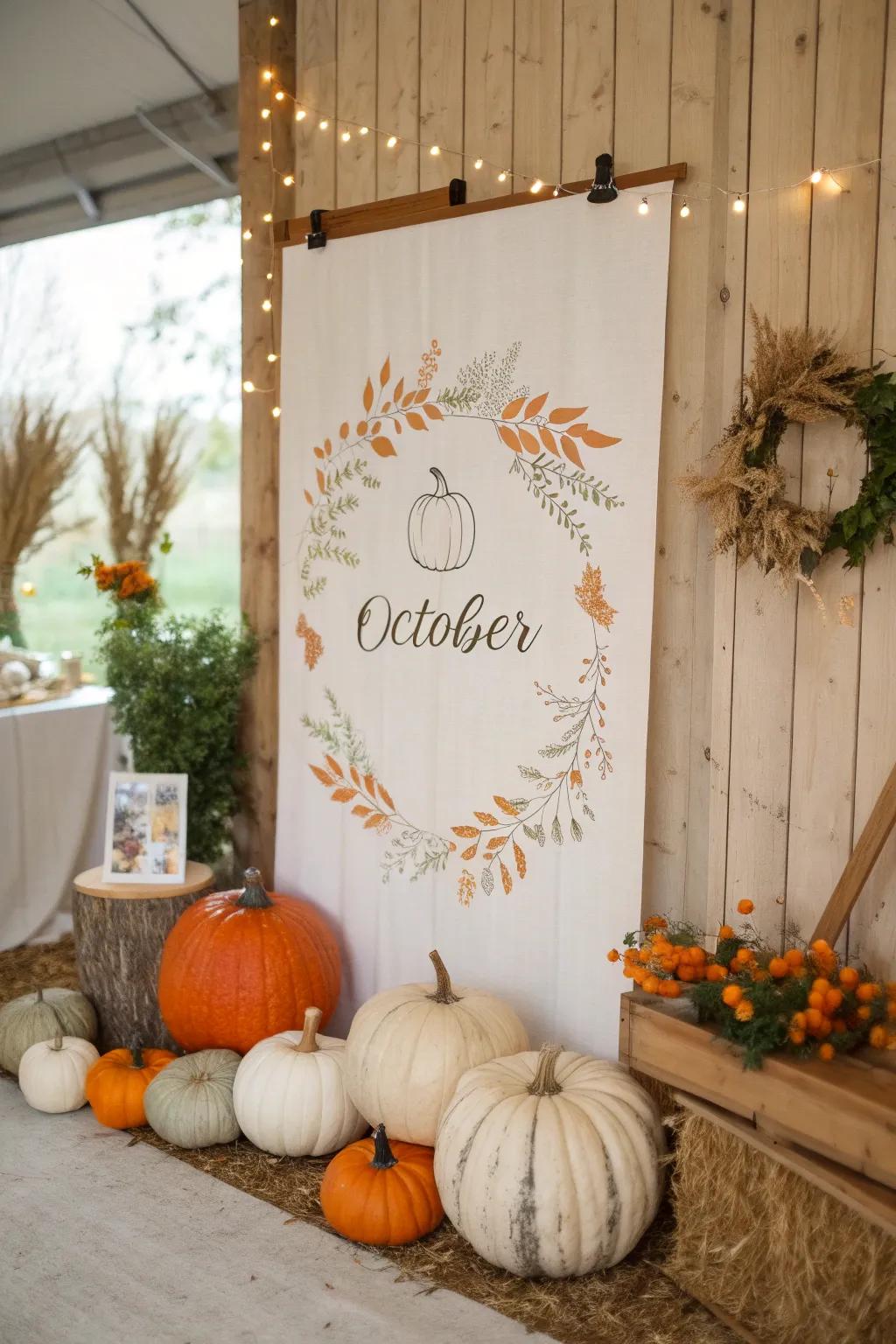 Create a sense of community with a personalized pumpkin patch bulletin board for October.