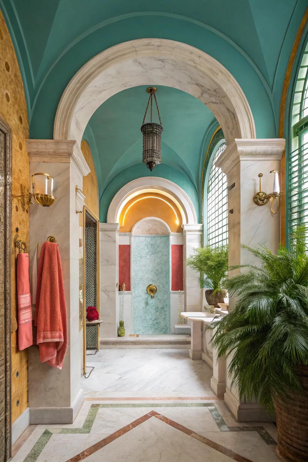 Embrace the curves of classical architecture with arches that transform your shower into a luxurious retreat.