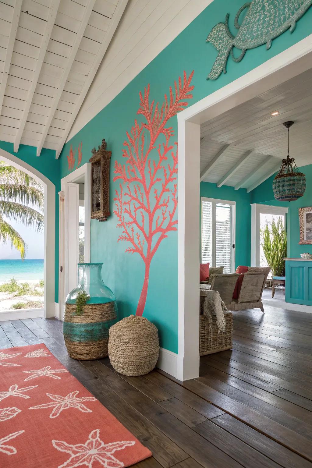 Dive into serenity with coastal colors that bring the ocean's tranquility indoors.