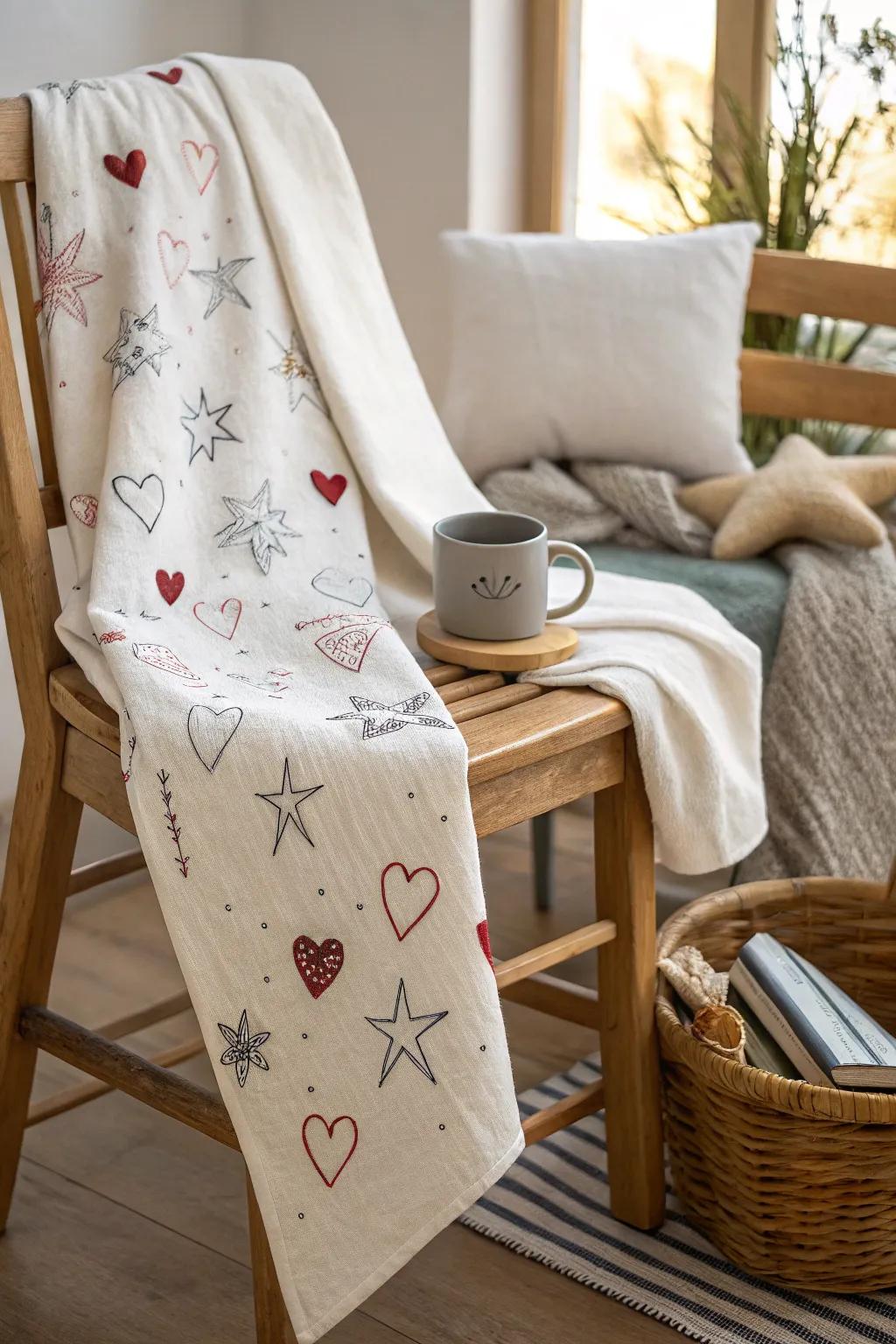 Add a touch of whimsy with hand-drawn patterns that speak to your playful side. ✨❤️ #WhimsicalDecor #HomeStyle #PatternLover