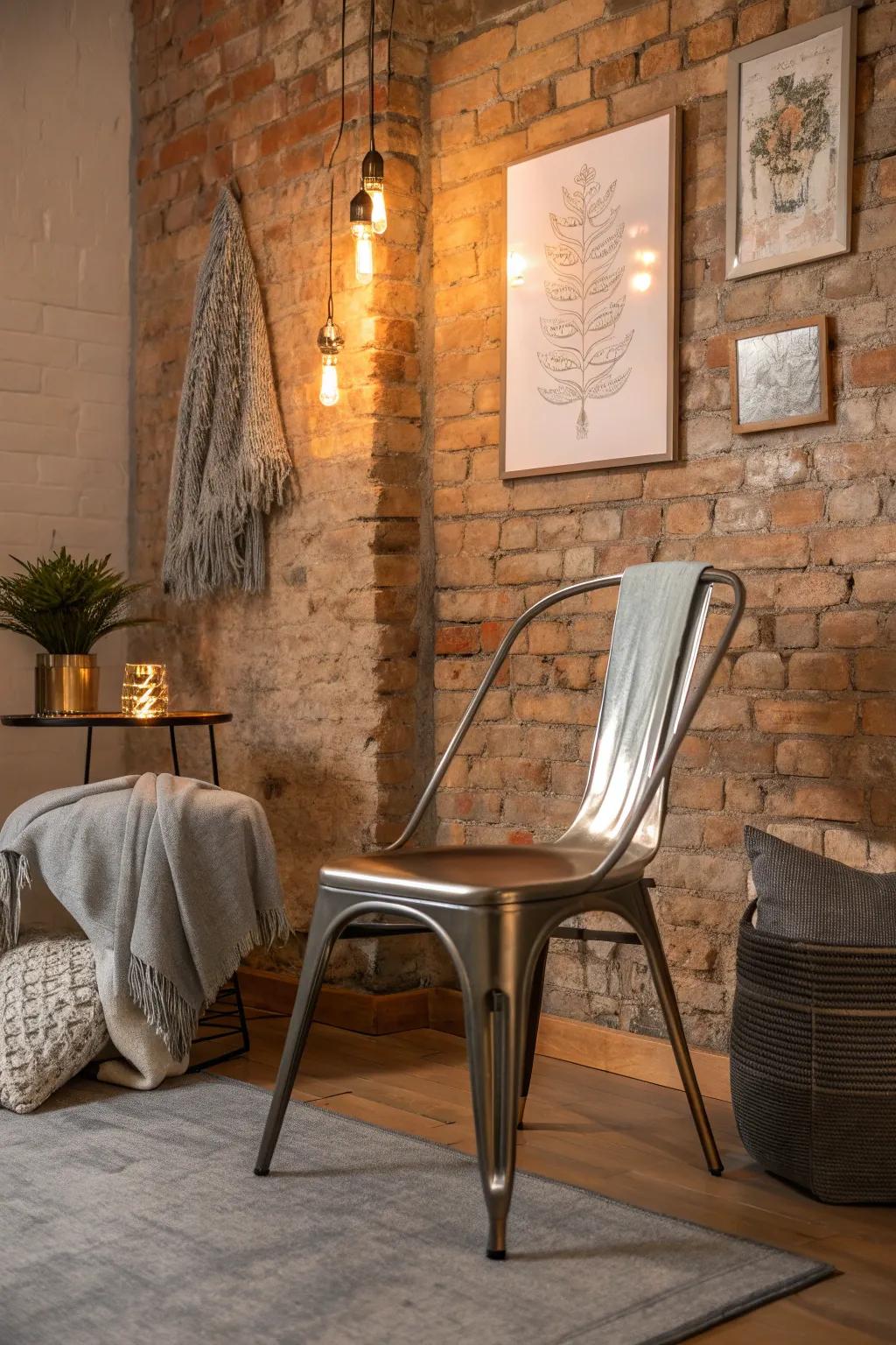 Metallic and industrial elements bring a raw, urban edge to your decor. ✨ #IndustrialChic #UrbanLiving