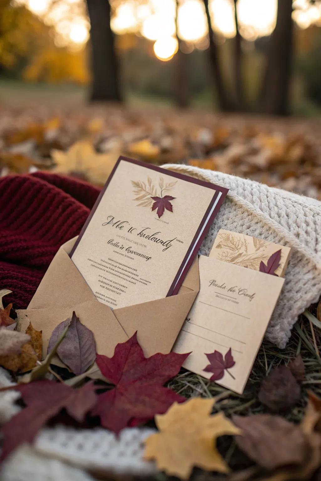 Textured paper adds depth and character to your wedding invitations. 🍂📜 #WeddingInspiration #FallVibes