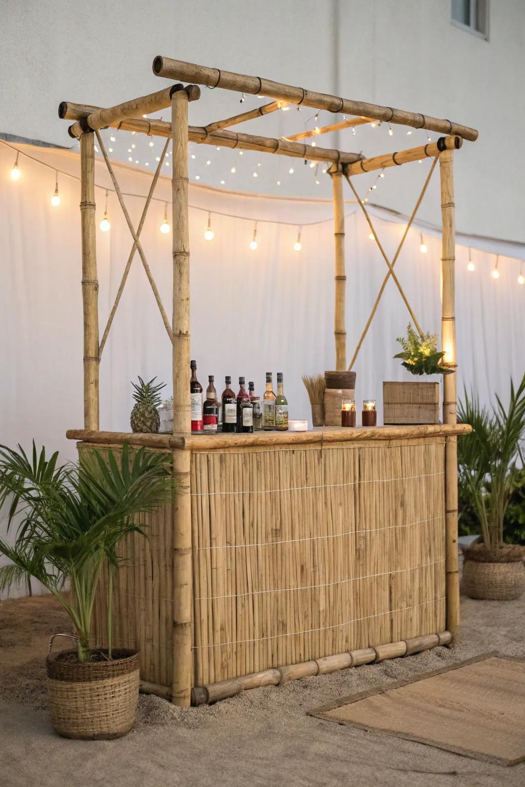 Craft your own tiki bar and become the star of the party. It's where tropical dreams come to life! 🍹🌺 #TikiBar #PartyVibes #IslandEscape