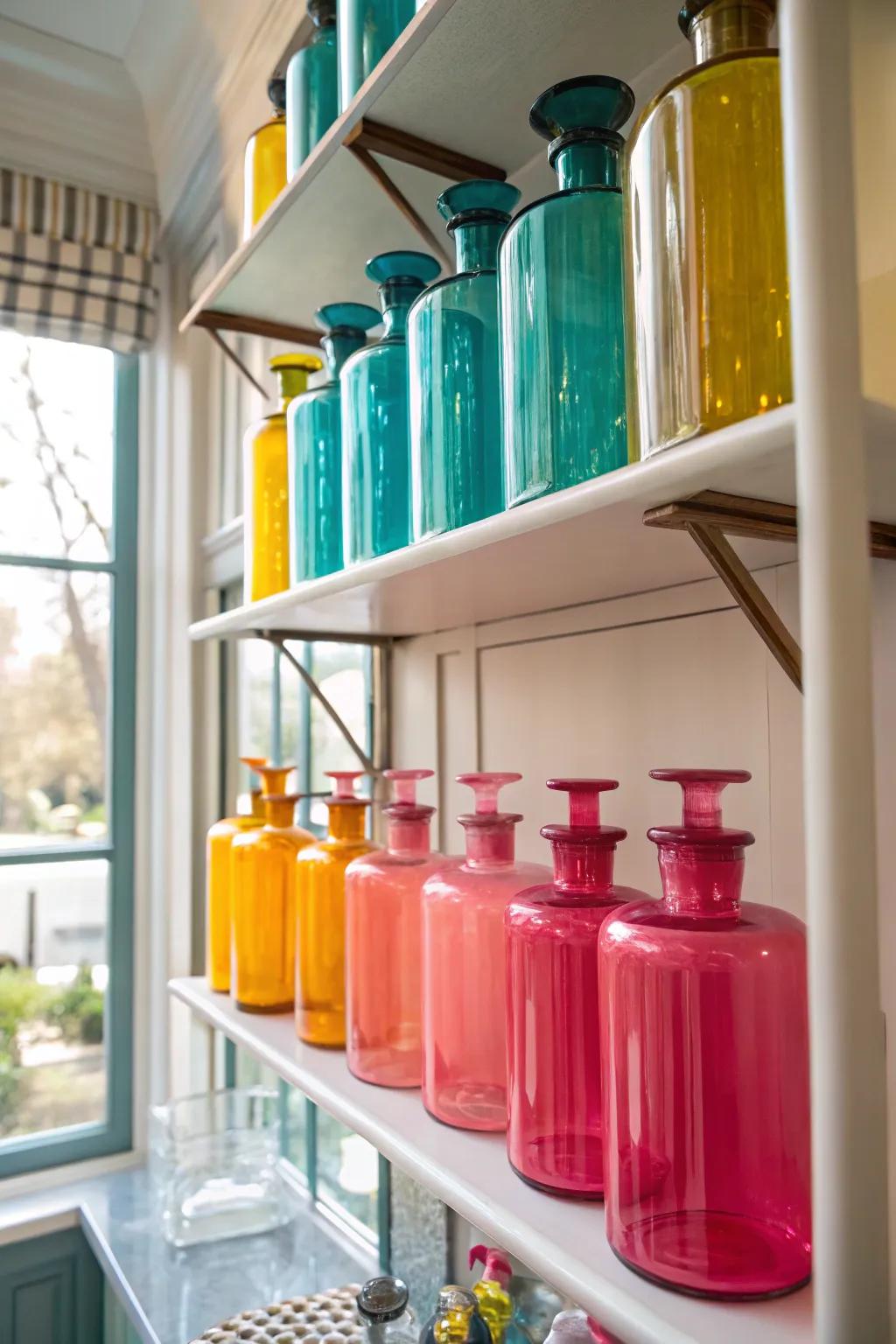 Elevate your organization game with tiered shelving. 🏡