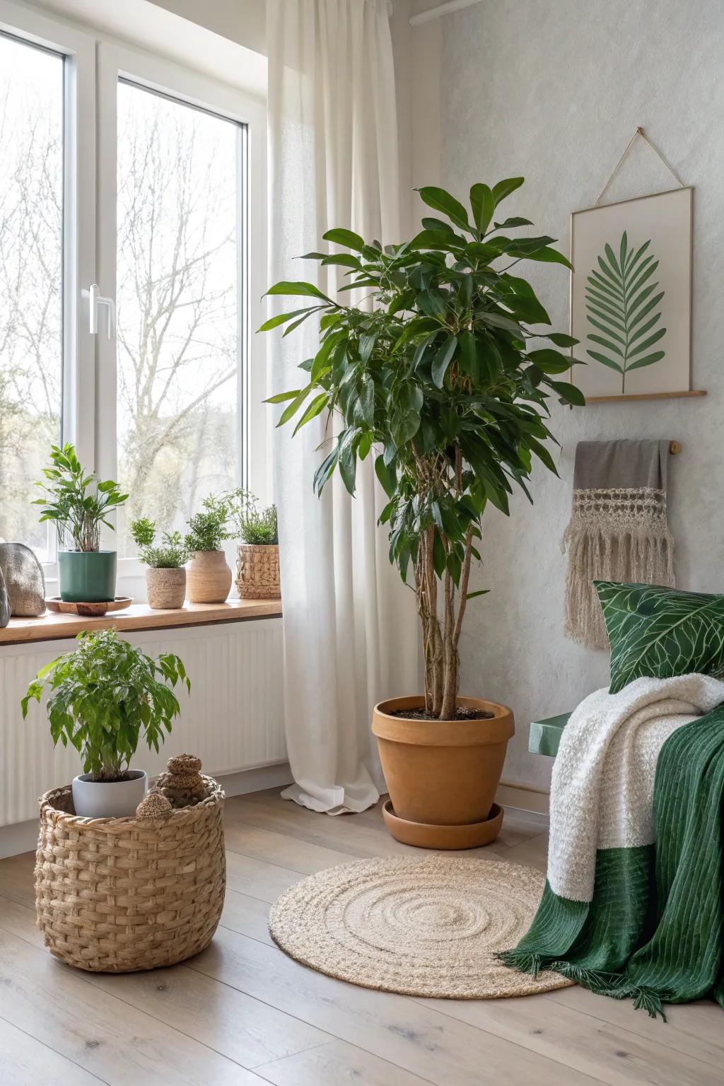 Lush greenery brings the vibrant spirit of Ireland's landscapes indoors. 🍀