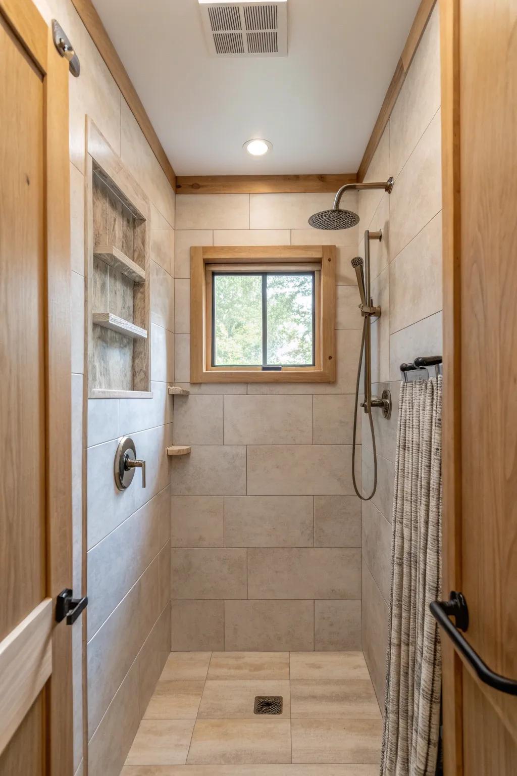 Minimalistic fixtures bring elegance and simplicity to compact spaces. #MinimalistDesign #BathroomInspiration