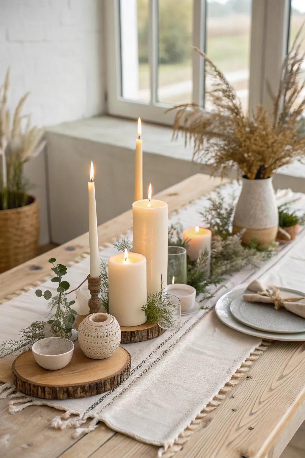 Candlelight creates a magical ambiance perfect for an intimate wedding celebration.