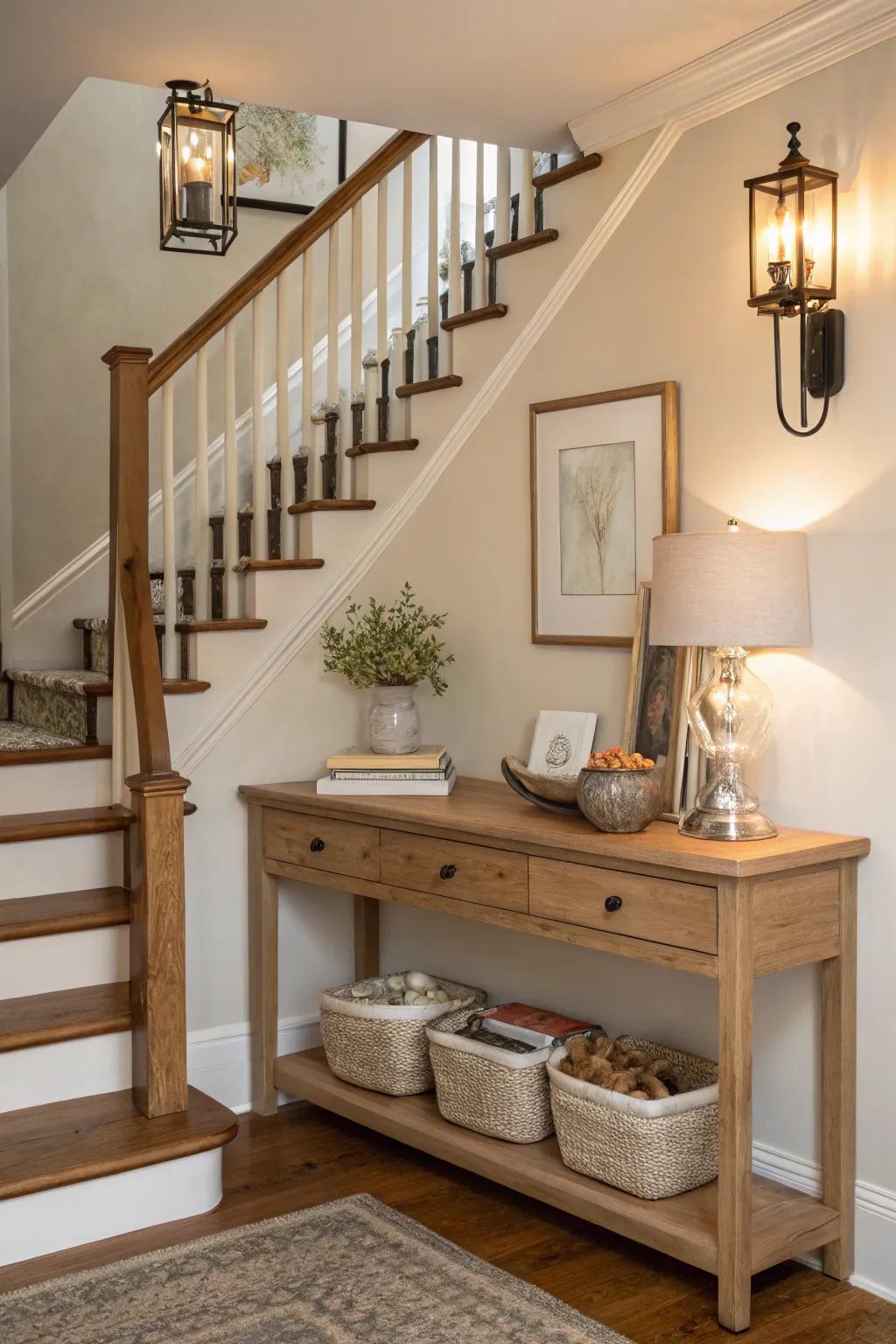 Set the mood with sconces that add warmth and elegance. #LightingDesign #HomeDecor