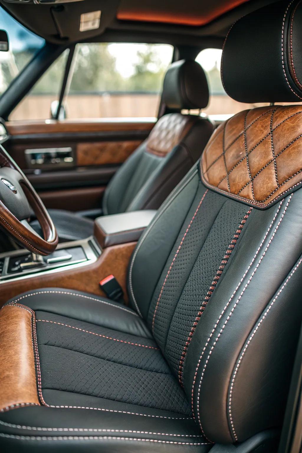 Elevate comfort and style with custom seat upholstery that speaks to luxury.