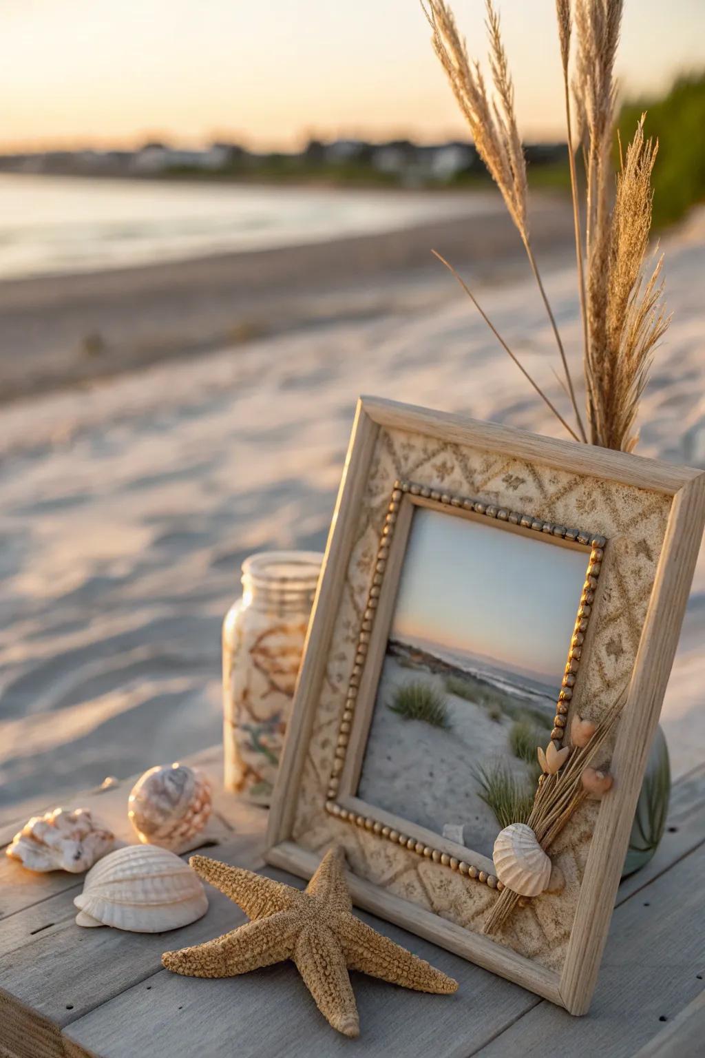 Capture your favorite beach memories in a frame that's as unique as the moments themselves.