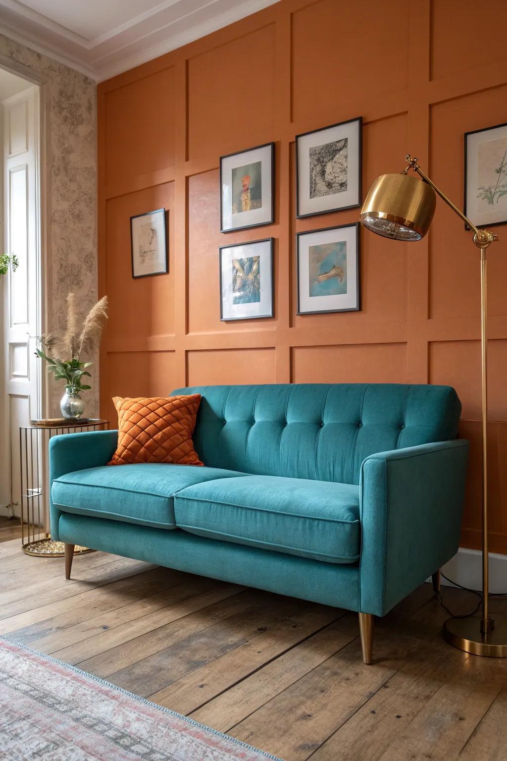 Metallic finishes add sophistication and contrast, elevating your living room design.