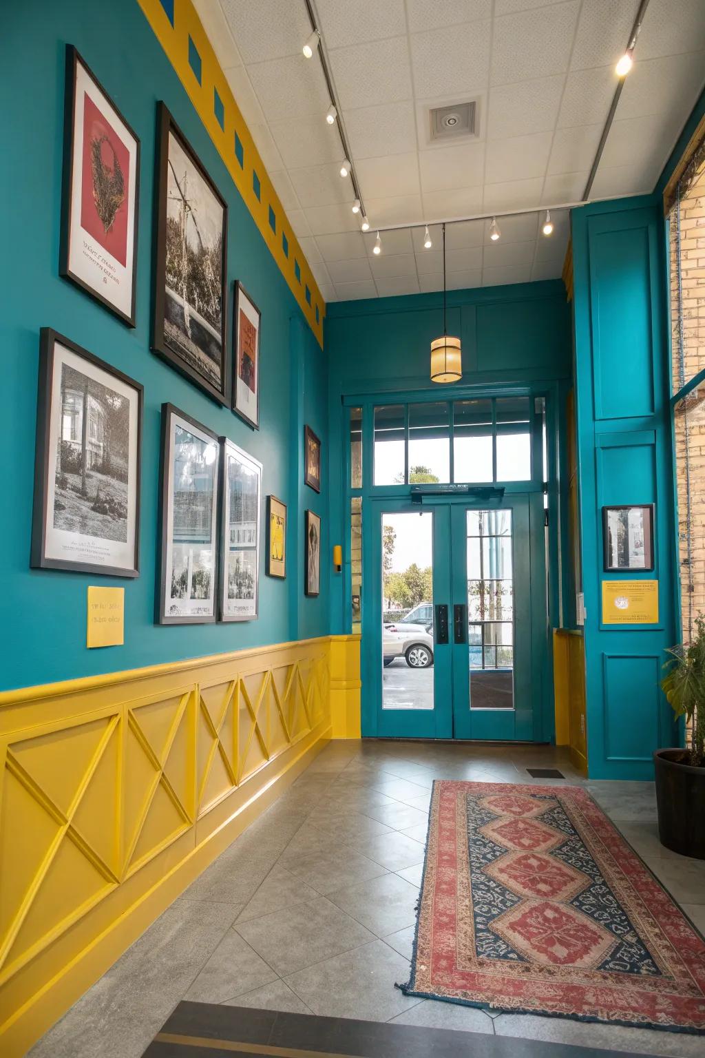 Express your brand's personality with carefully chosen artwork that adds character to your entryway.