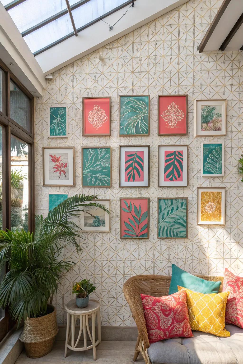 Achieve perfect balance with grid layout patterns that organize your space beautifully.