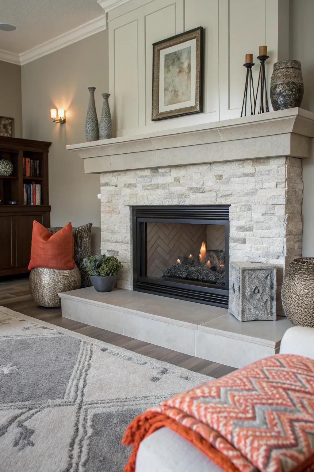 Embrace serenity with a neutral color palette that complements bold decor seamlessly.