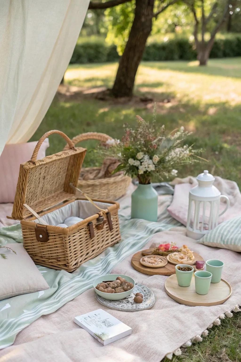 Escape to nature with a surprise picnic that offers both tranquility and togetherness. 🌿 #PicnicEscape #NatureLovers