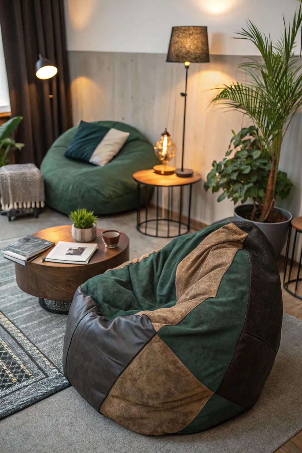 Create a cozy corner with lounge seating that invites relaxation and camaraderie.