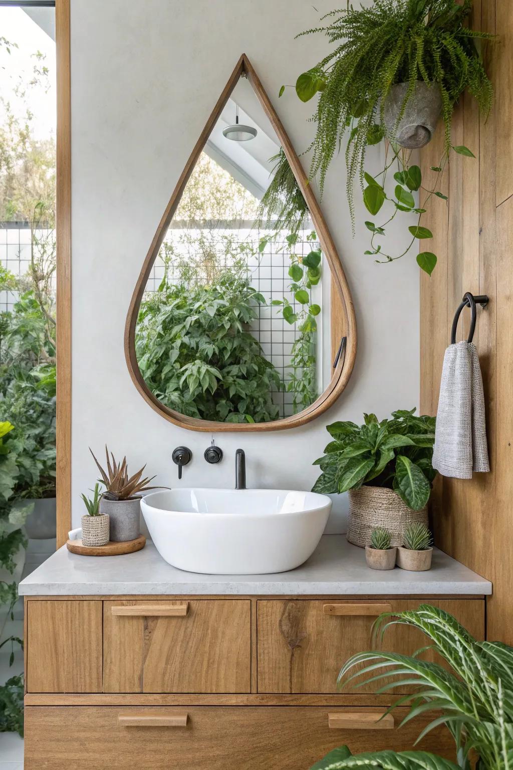 Add a touch of artistry with uniquely shaped mirrors 🎨 #ArtisticDesign #HomeDecor