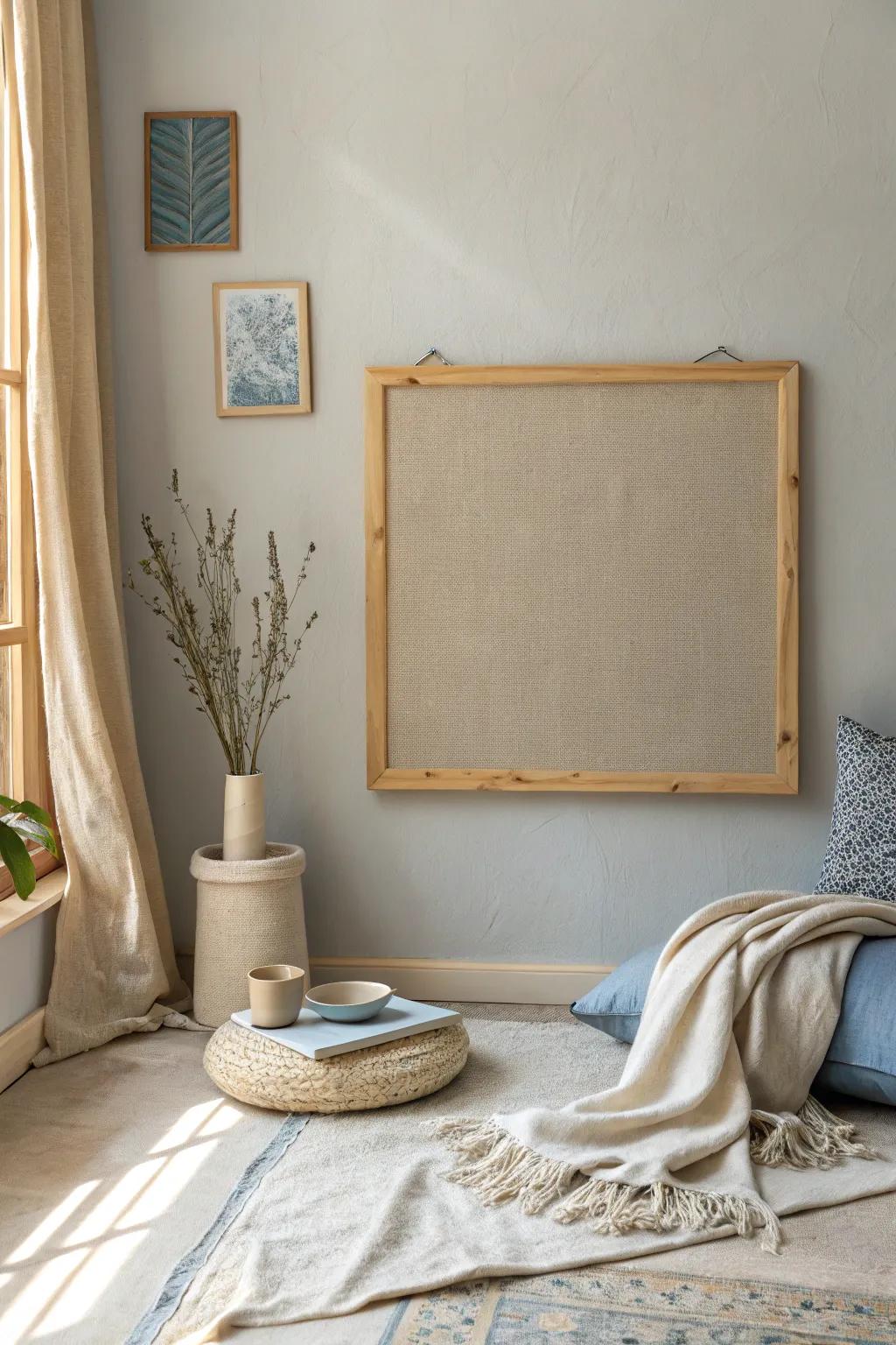 Achieve a harmonious look by matching your bulletin board with your room's theme.