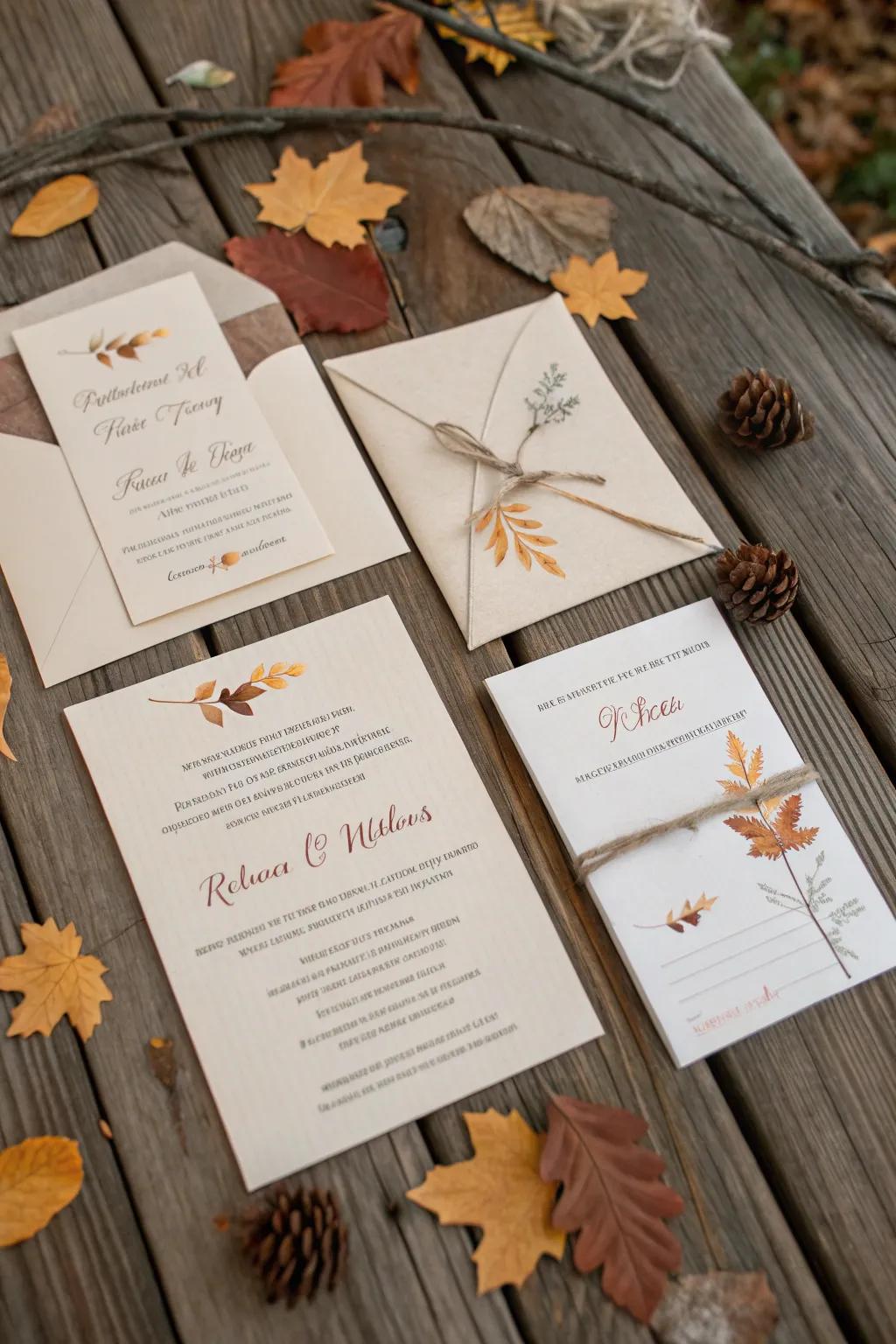Layered designs add depth and creativity to wedding invitations.