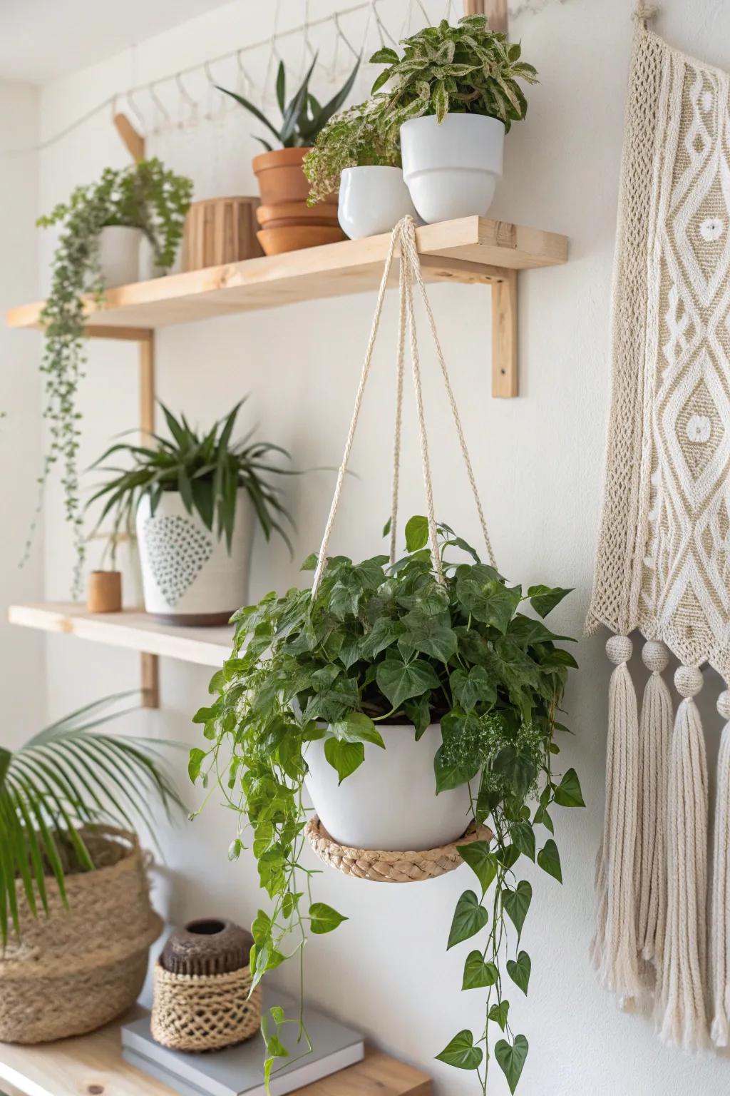 Bring life to your space with hanging plants that freshen the air and the soul.