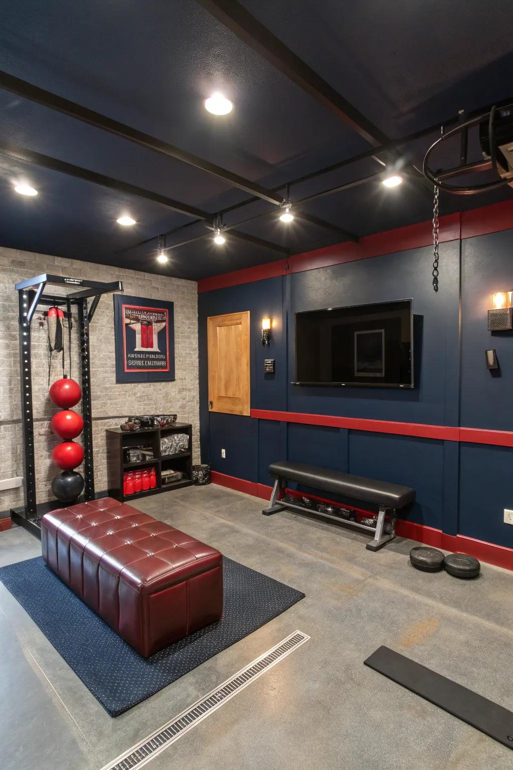 Blend fitness with fun by integrating entertainment into your gym space!