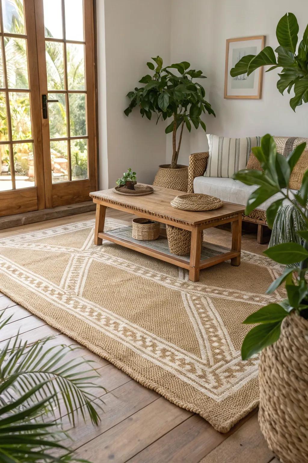 Bring the essence of the outdoors in with natural textures that ground your decor.