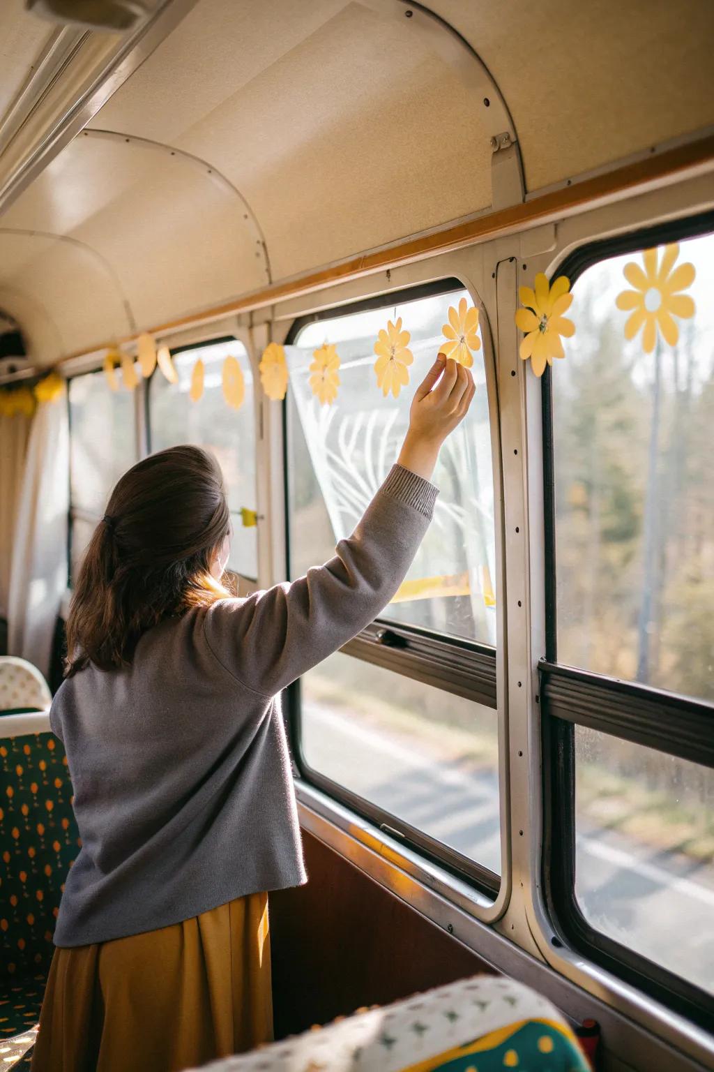 Let your creativity shine with easy-to-use DIY window clings! 🎨 #DIYDecor #CreativeBus