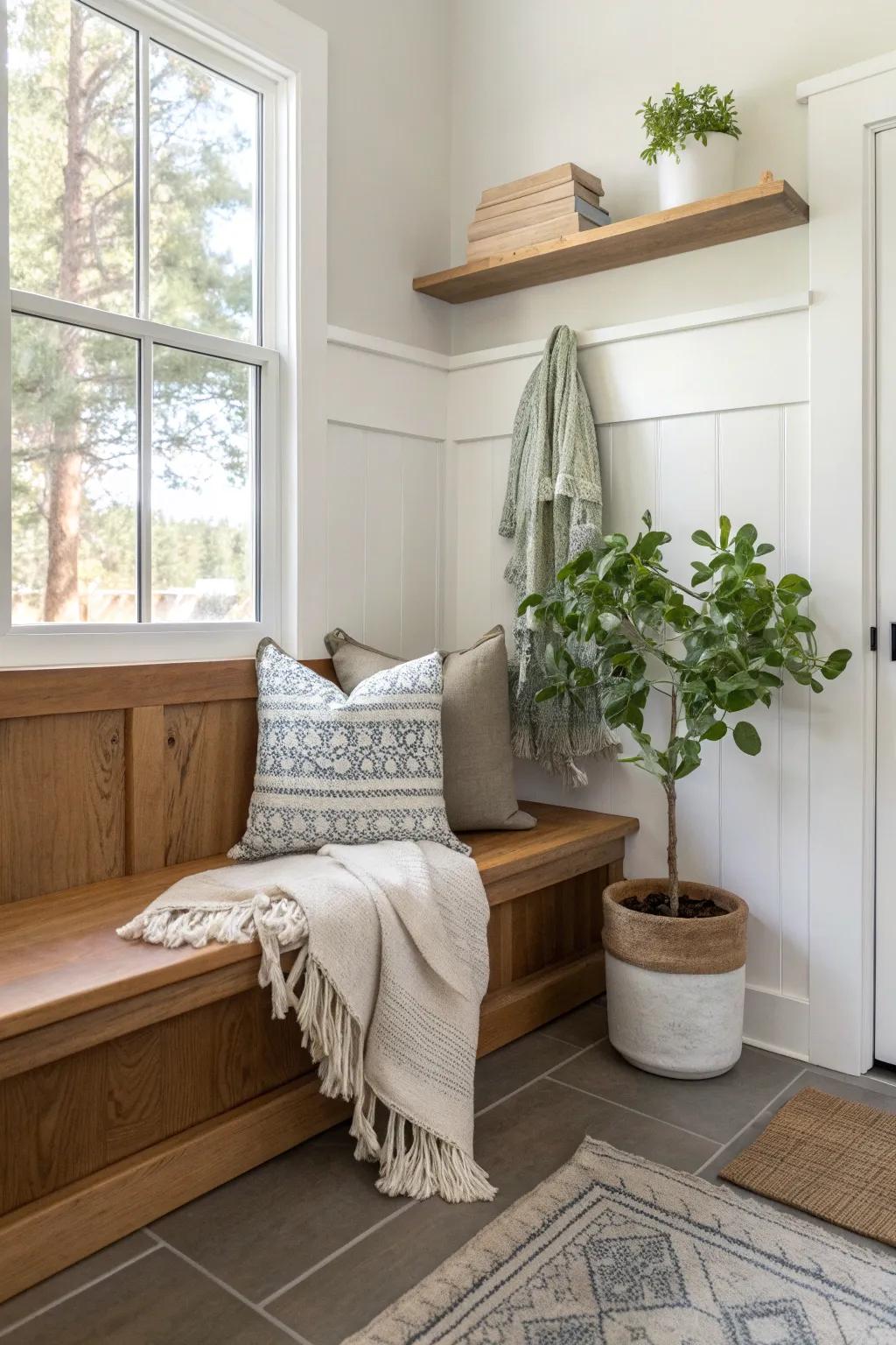 A touch of decor can transform your mudroom into a welcoming space. 🌿🖼️ #HomeDecor #InteriorInspiration