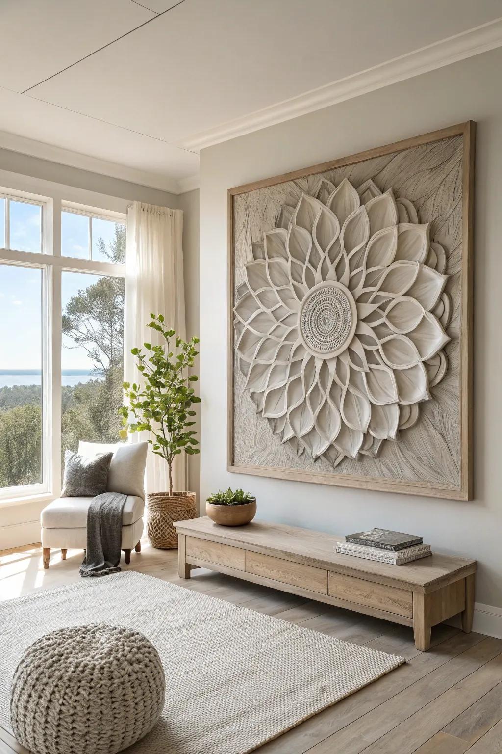 Simplicity meets sophistication with monochrome 3D art. 🌟 #Monochrome #MinimalistDesign #InteriorStyle