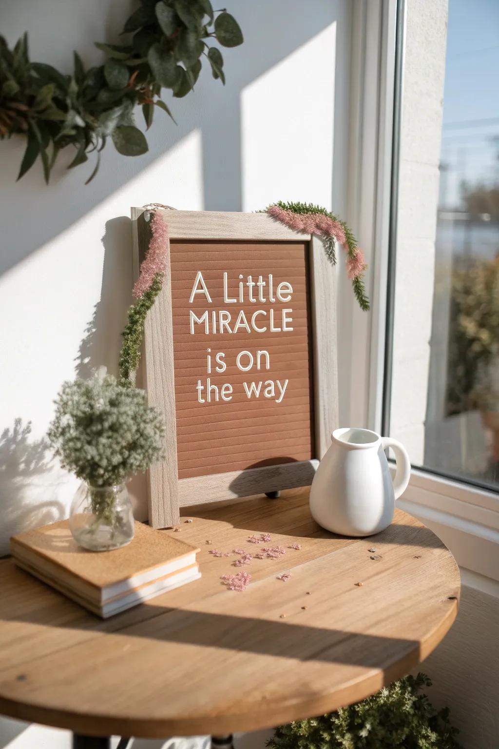 Celebrate the miracle of life with a touch of elegance and warmth. #MiracleBaby #ShowerIdeas 🌟