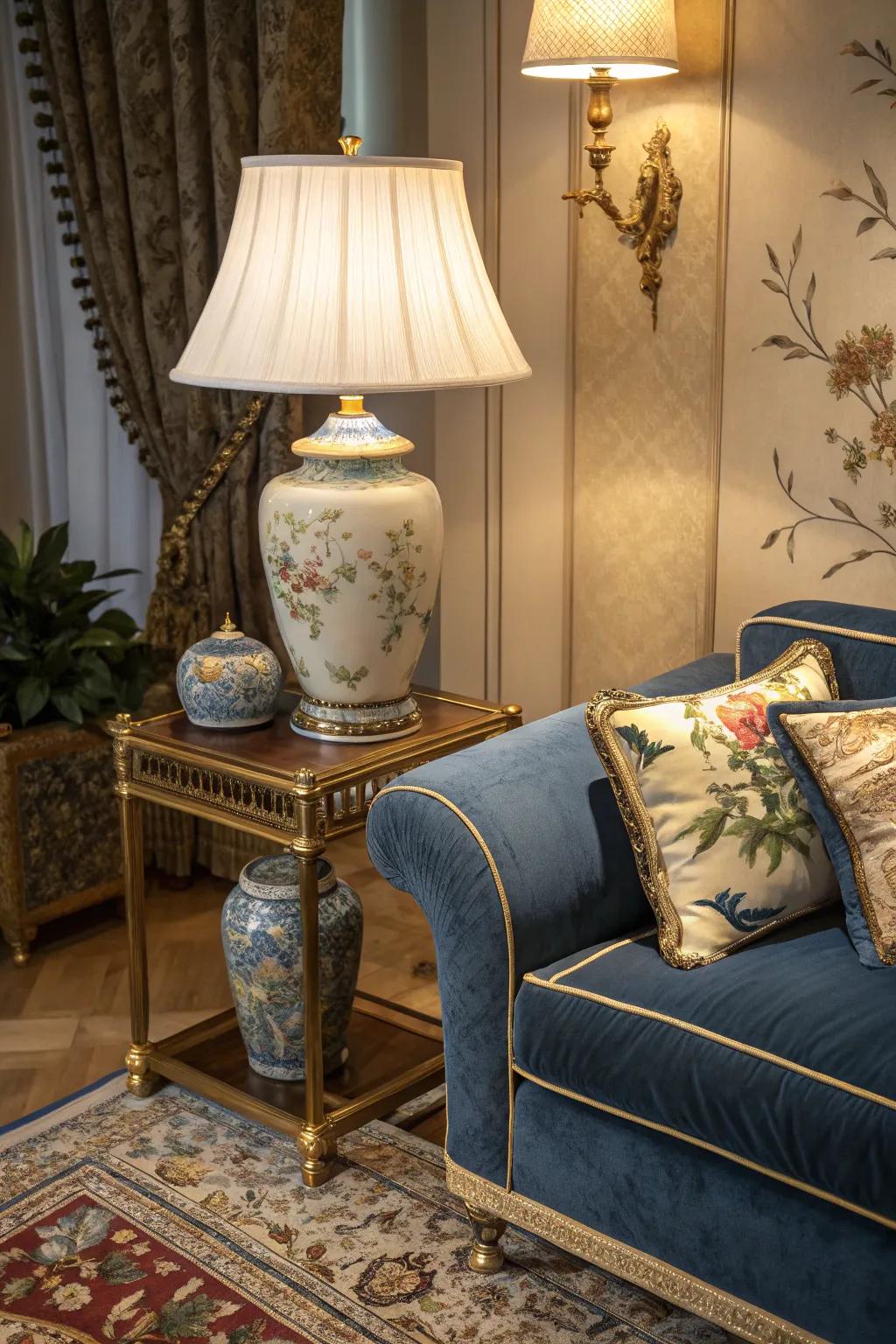 Chinoiserie lighting adds a warm, welcoming glow to elegant interiors. #LightingDesign #WarmGlow