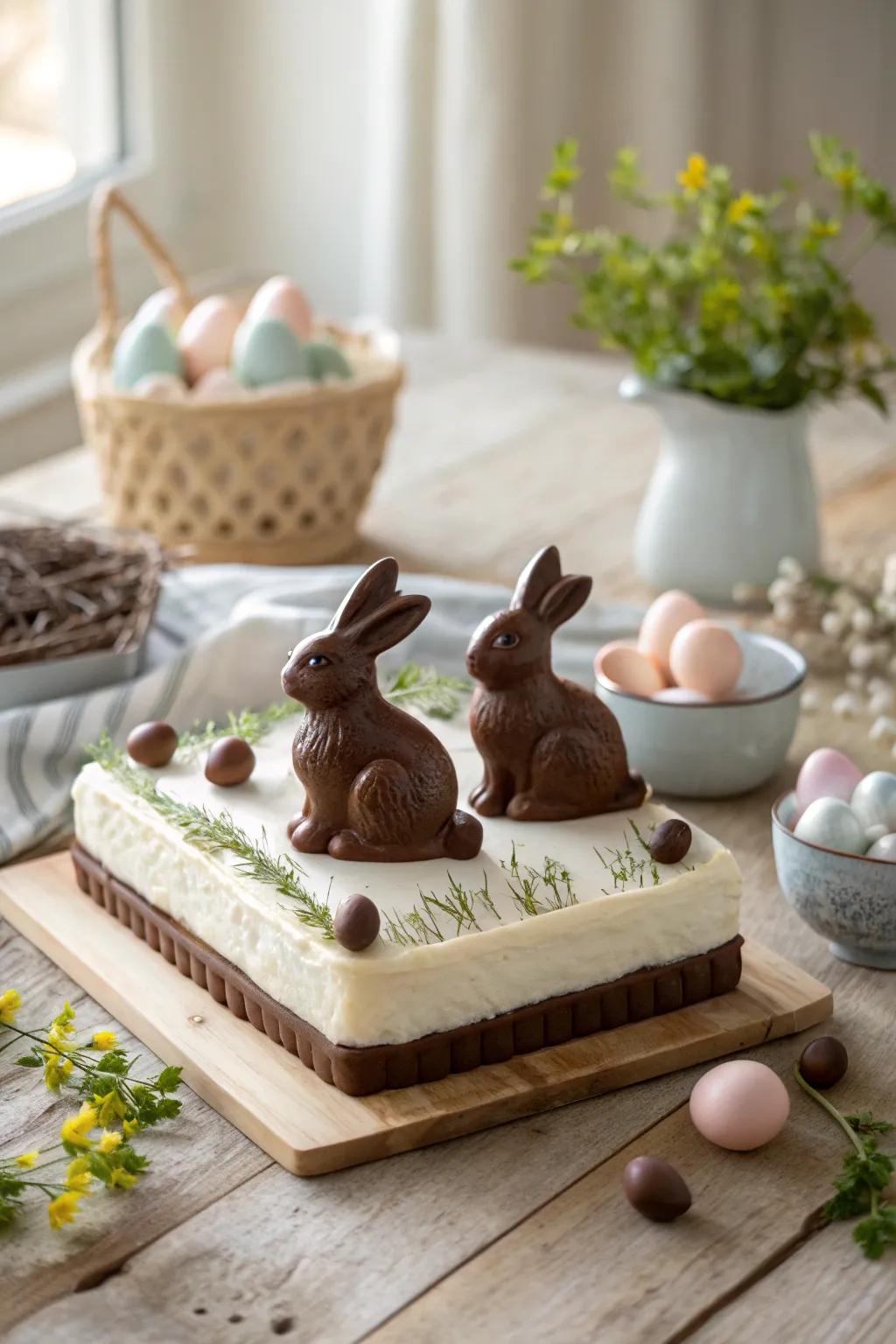 Indulge in chocolate bunny bliss with this Easter sheet cake.
