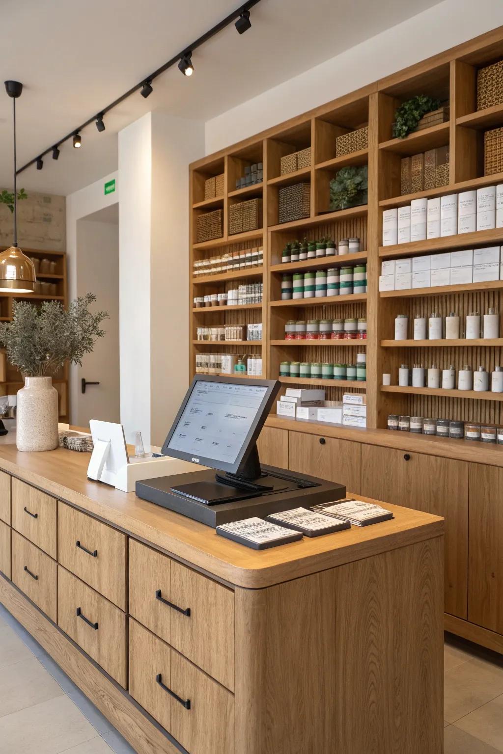 Centralize your workflow with a dedicated station that brings order to your pharmacy. 🧡 #HomeDecor #PharmacyOrganization #Efficiency