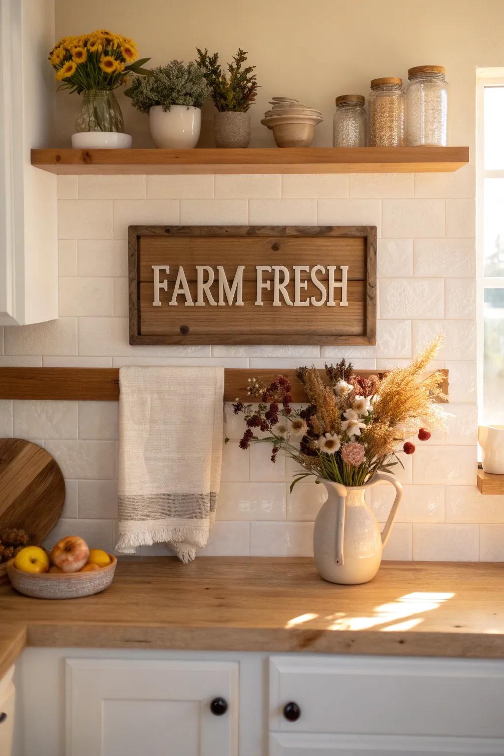 Bring rustic charm into your space with farmhouse-inspired signs. 🍂 #FarmhouseStyle #RusticDecor #CountryLiving