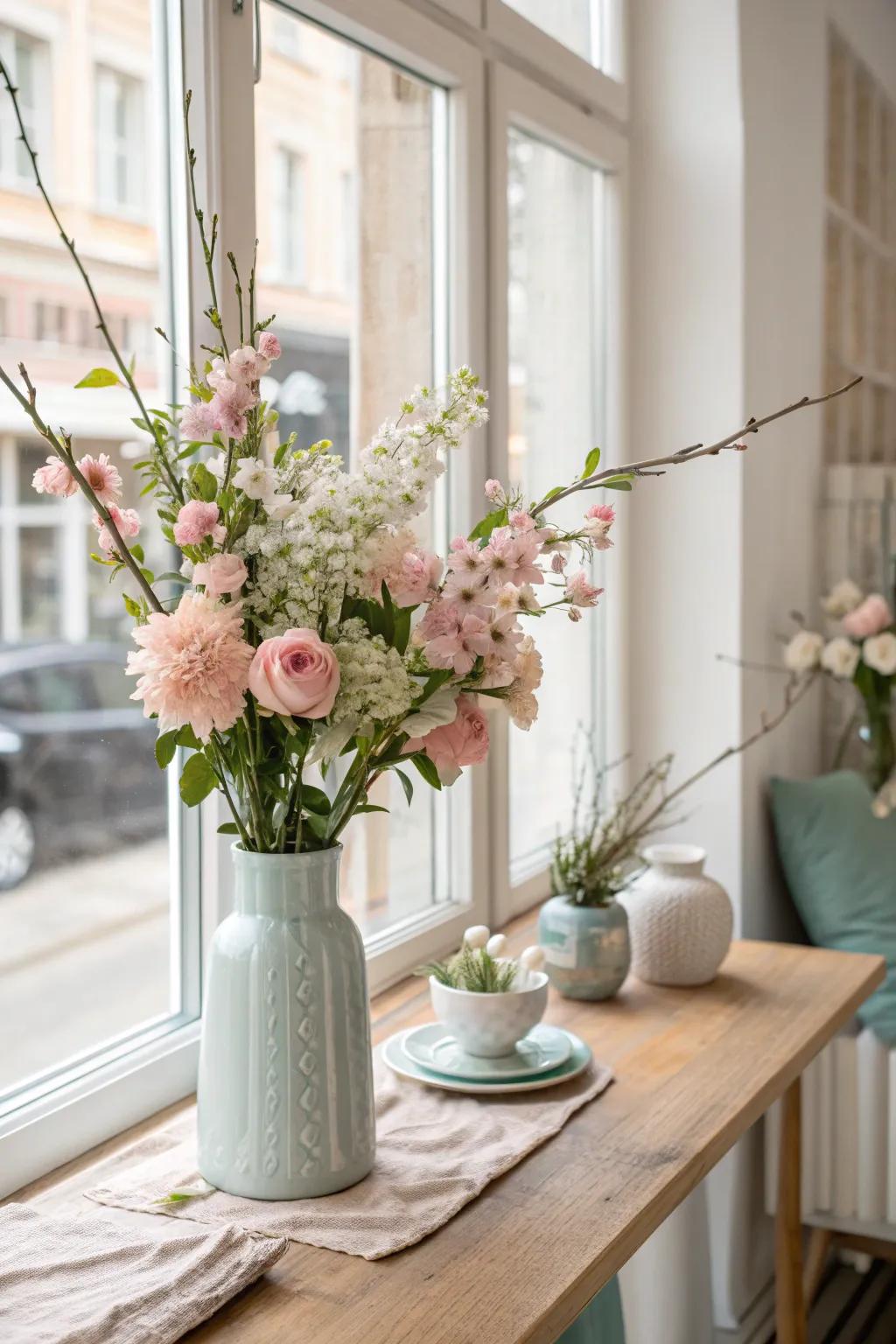 Celebrate the seasons with delightful window themes that change with the times. #WindowDecor #SpringVibes