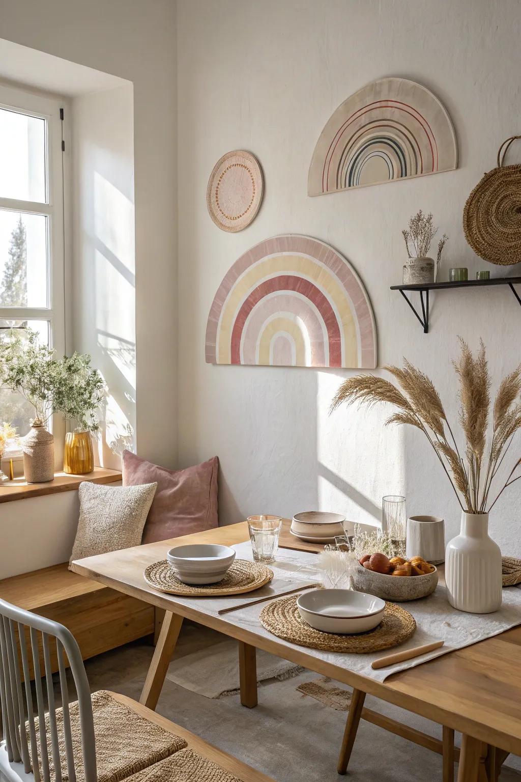 Transform your walls with tape art for a quick and chic update that adds a pop of creativity. 🏠 #DIYHome #CreativeDecor