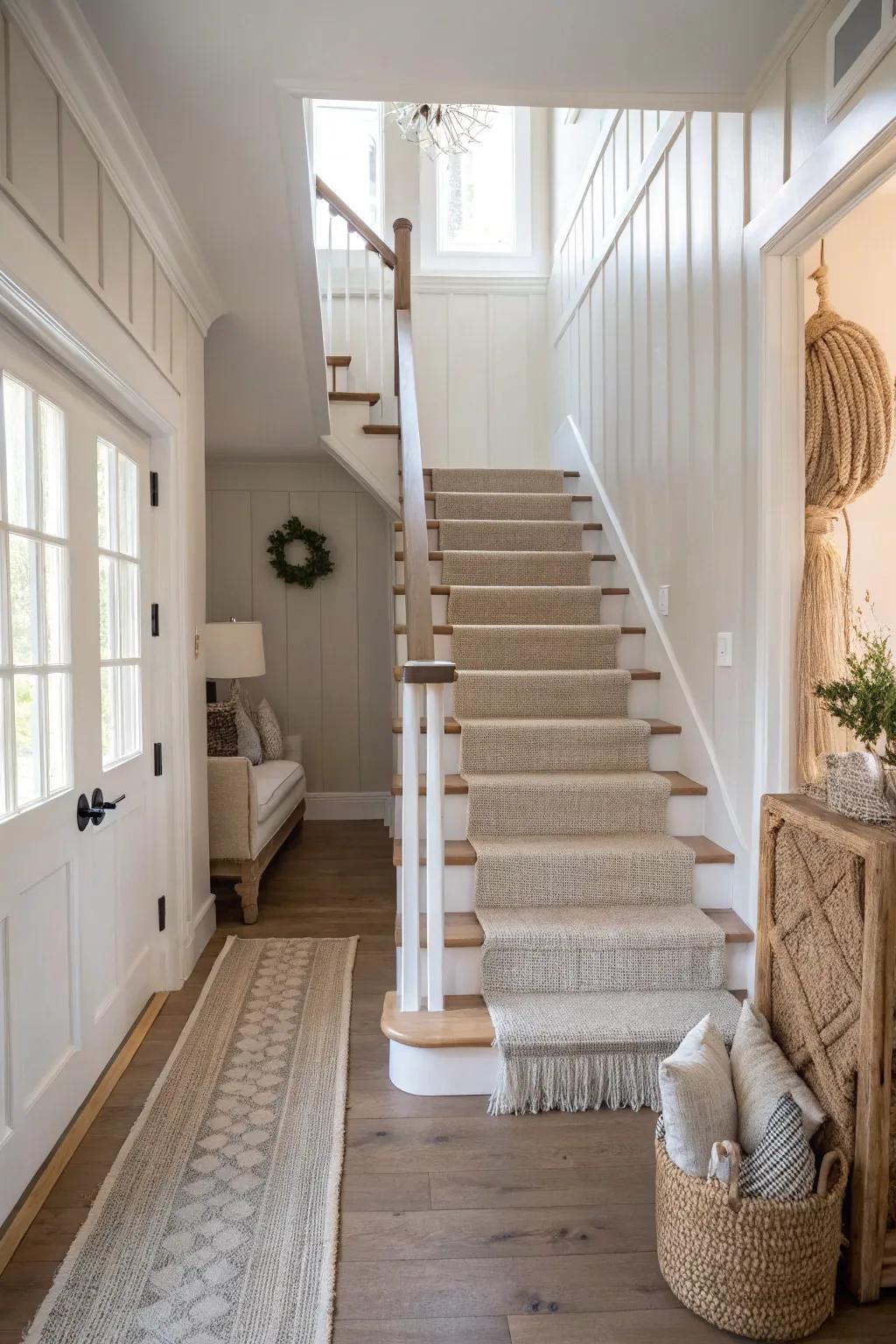 Create an open feel with a neutral palette that exudes elegance.