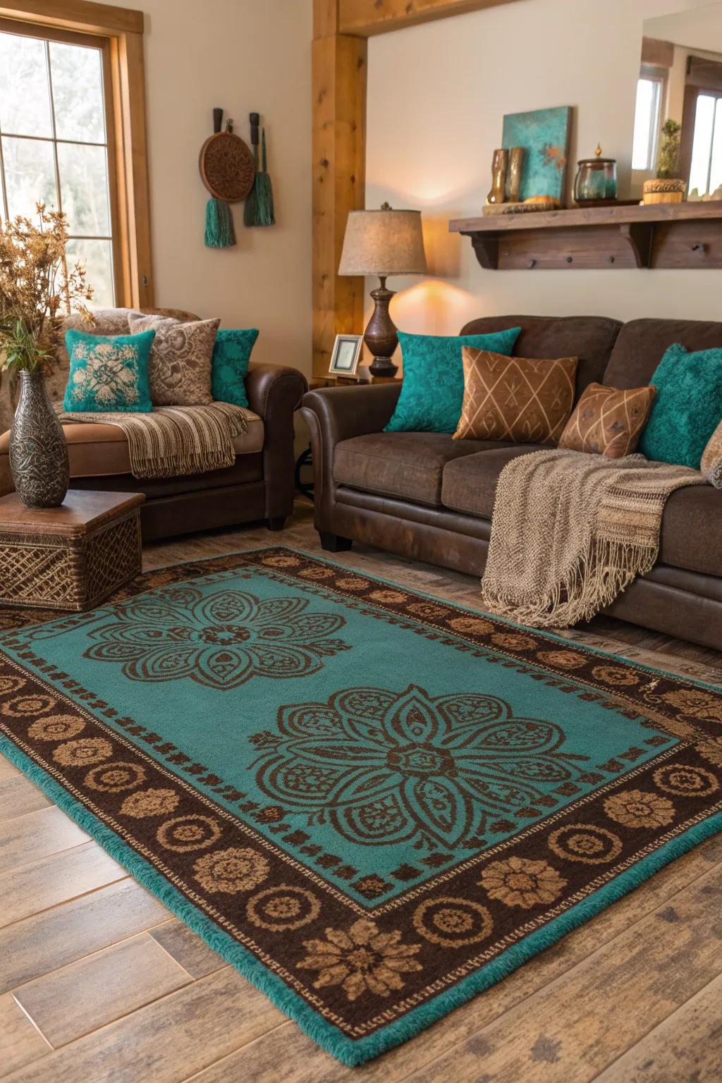 Rugs are the perfect foundation to build your color scheme around. #RugDesign #HomeDecor