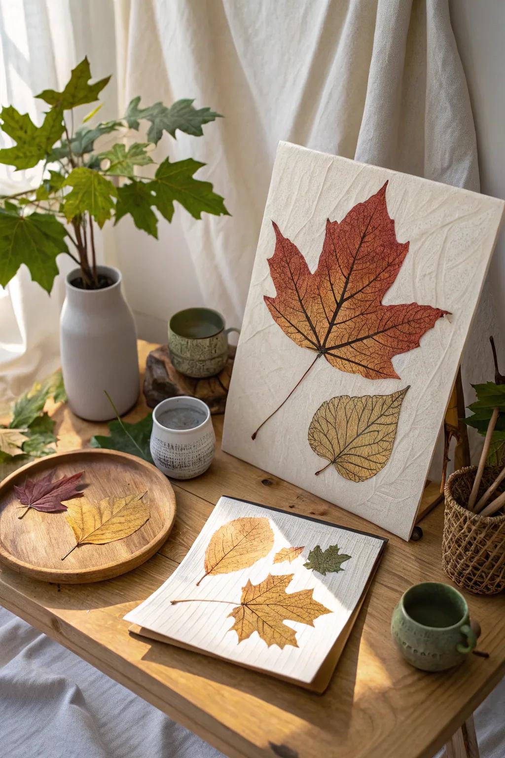 Discover the hidden beauty of leaves with intricate vein art.