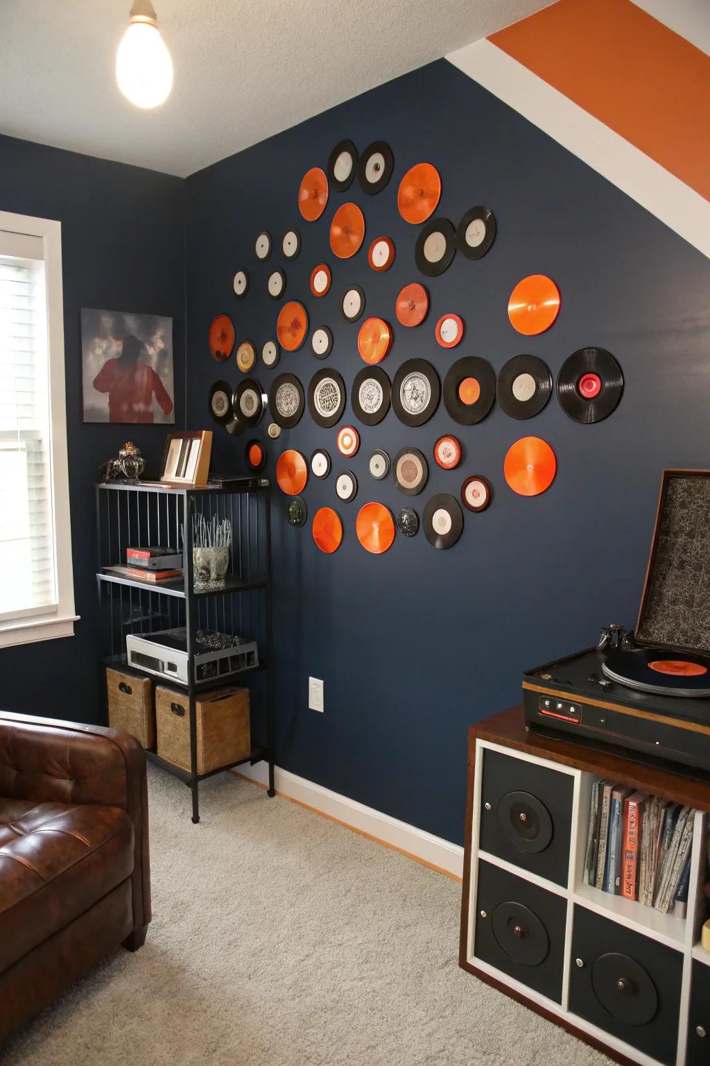 Turn vintage vinyl into eye-catching wall art that adds character to your dorm. 🎶 #DIYDecor #RetroStyle