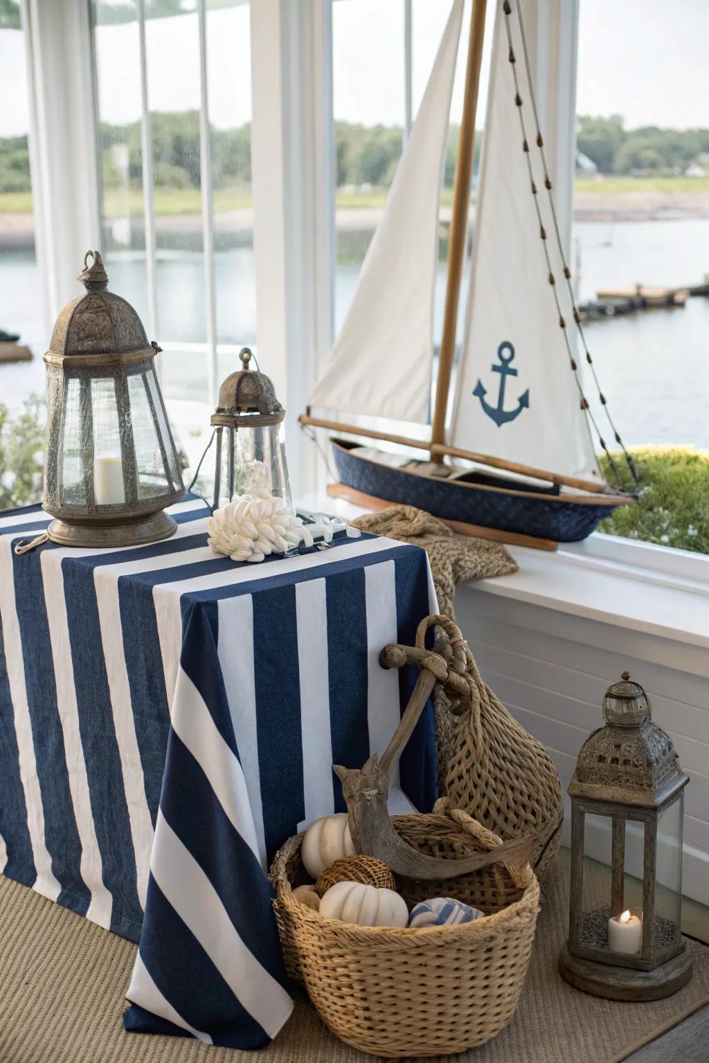 Embark on a nautical adventure with sea-inspired decor and a sense of maritime charm.