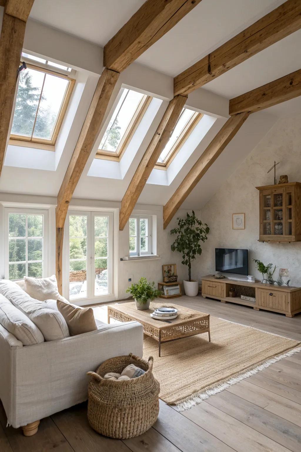 Bring the sky inside with skylights that illuminate your space naturally.