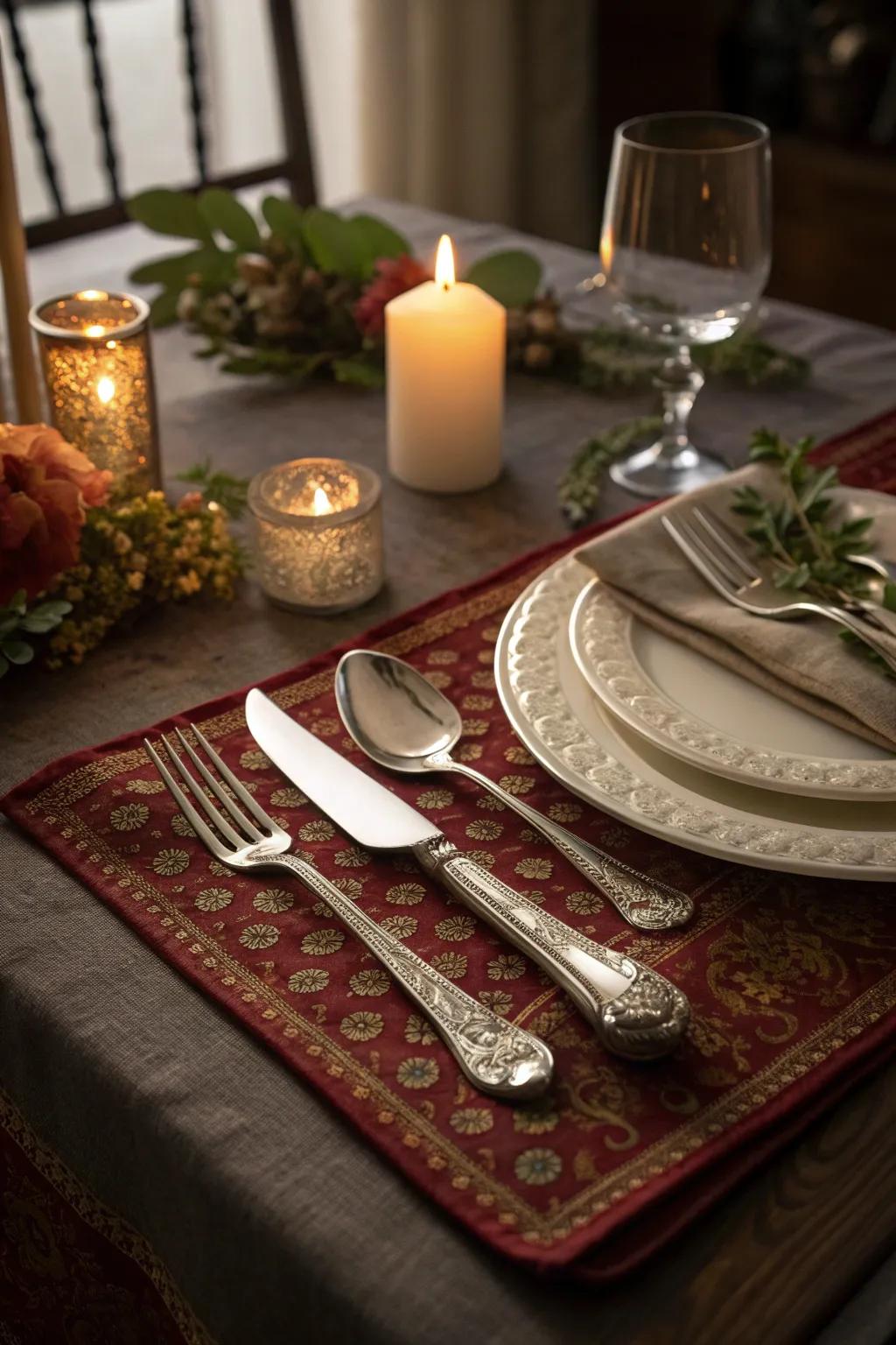 Add a touch of royalty to your dining experience with elegant silver utensils.