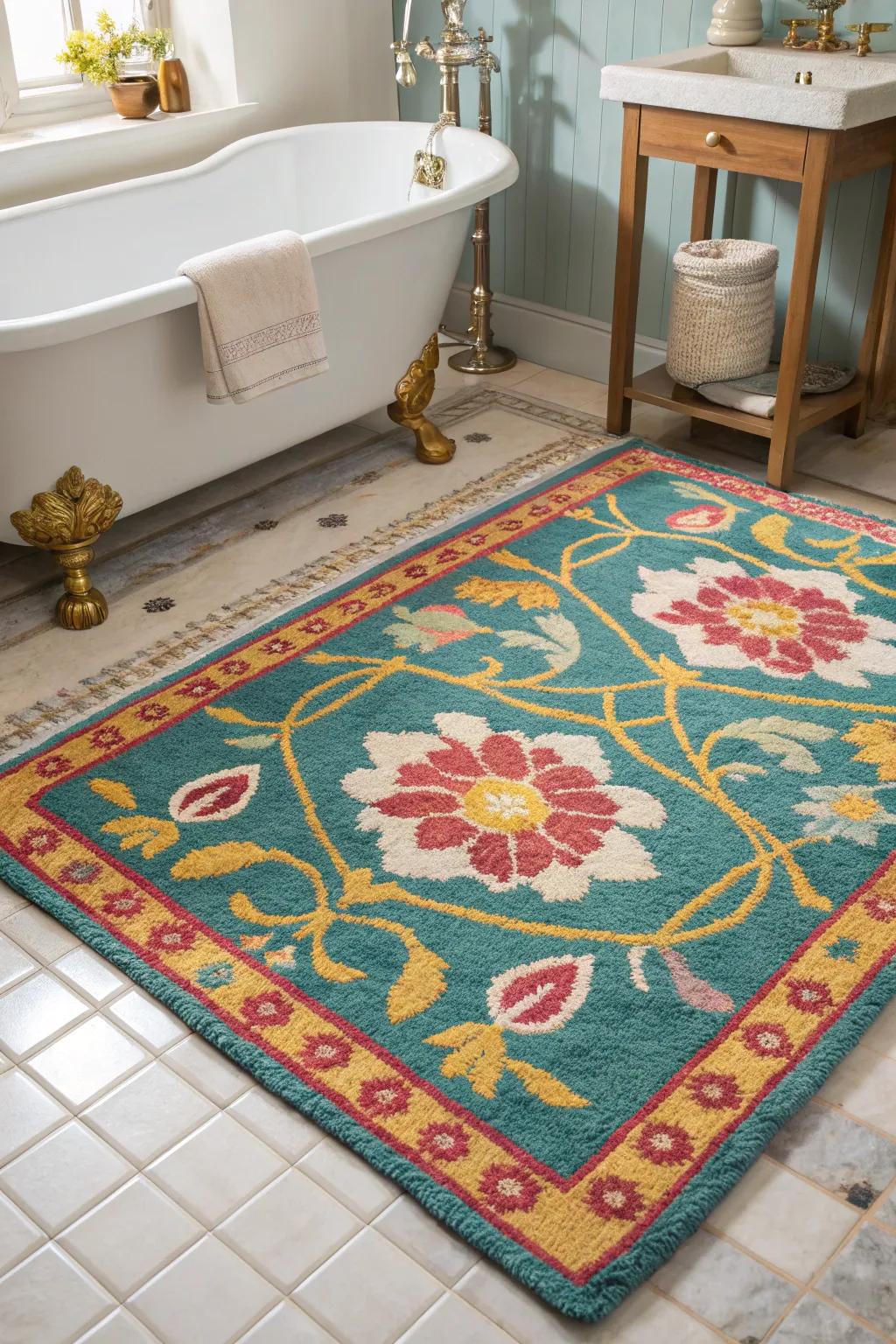 Timeless elegance awaits with a rug that beautifully incorporates traditional patterns.