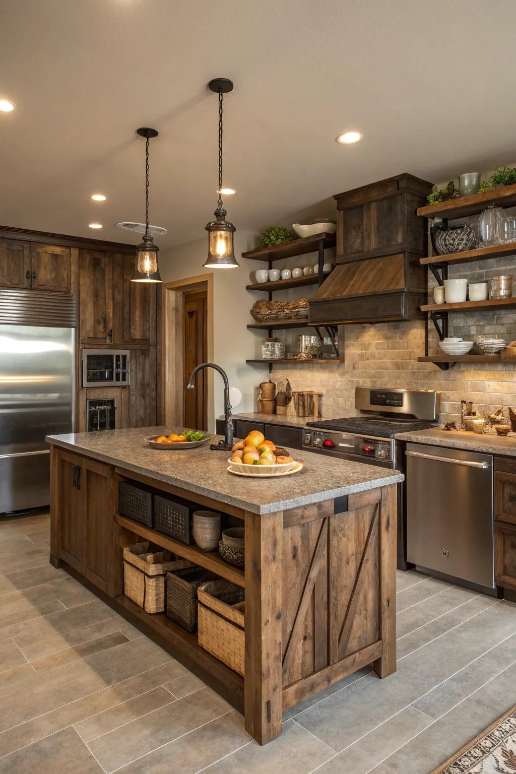 Wooden accents provide the perfect touch of warmth and sophistication to any kitchen.