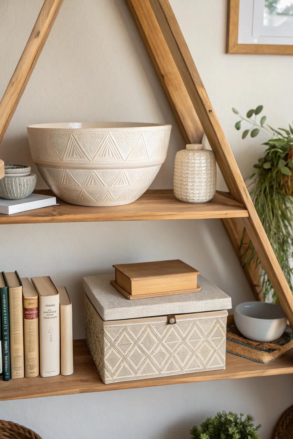 Practical yet chic: items that serve a purpose while looking fabulous. 🎨 #FunctionalDecor #ShelfStyling