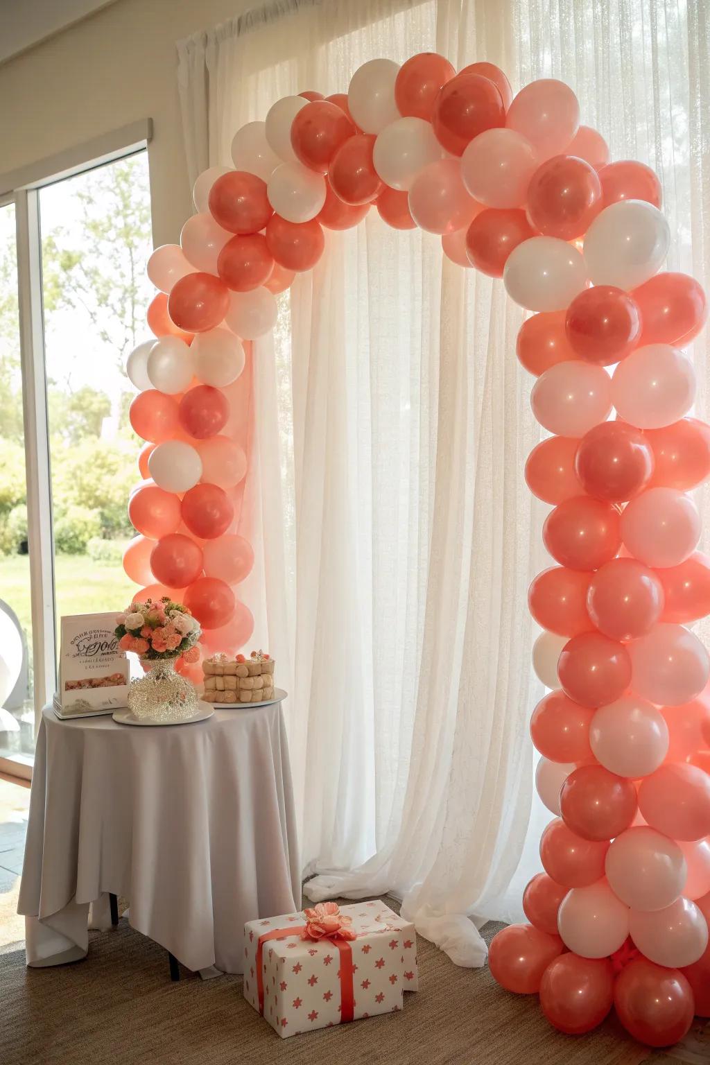 Create a serene setting with a subtle backdrop that complements your theme. #BackdropDesign #EventDecor