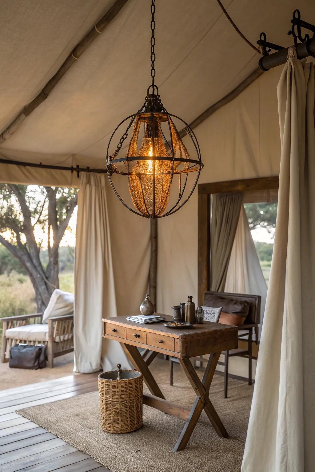 Illuminate your space with lighting that tells a story of adventure and exploration.