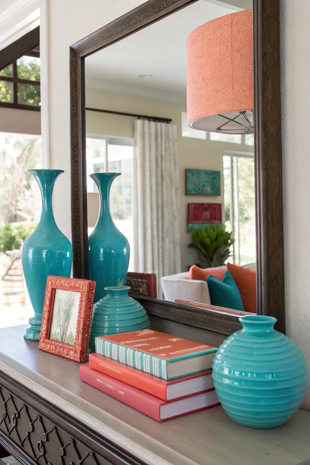 Double the function with a mirror shelf combo for your vanity.