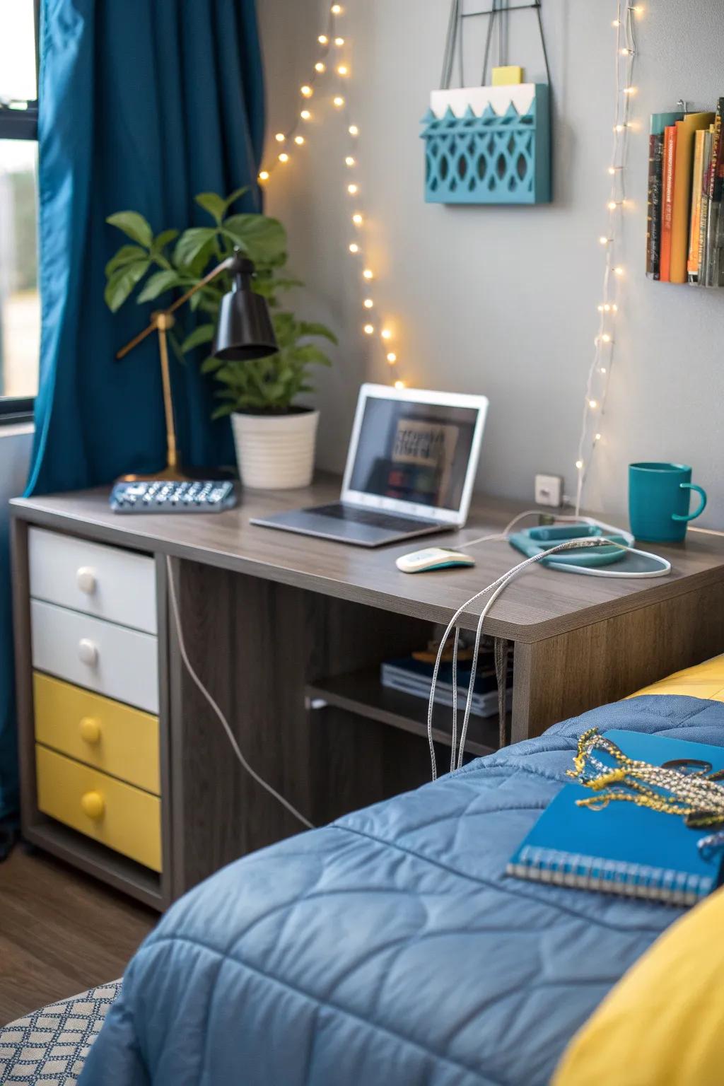 Keep your study space clutter-free with smart cable management and organization hacks.